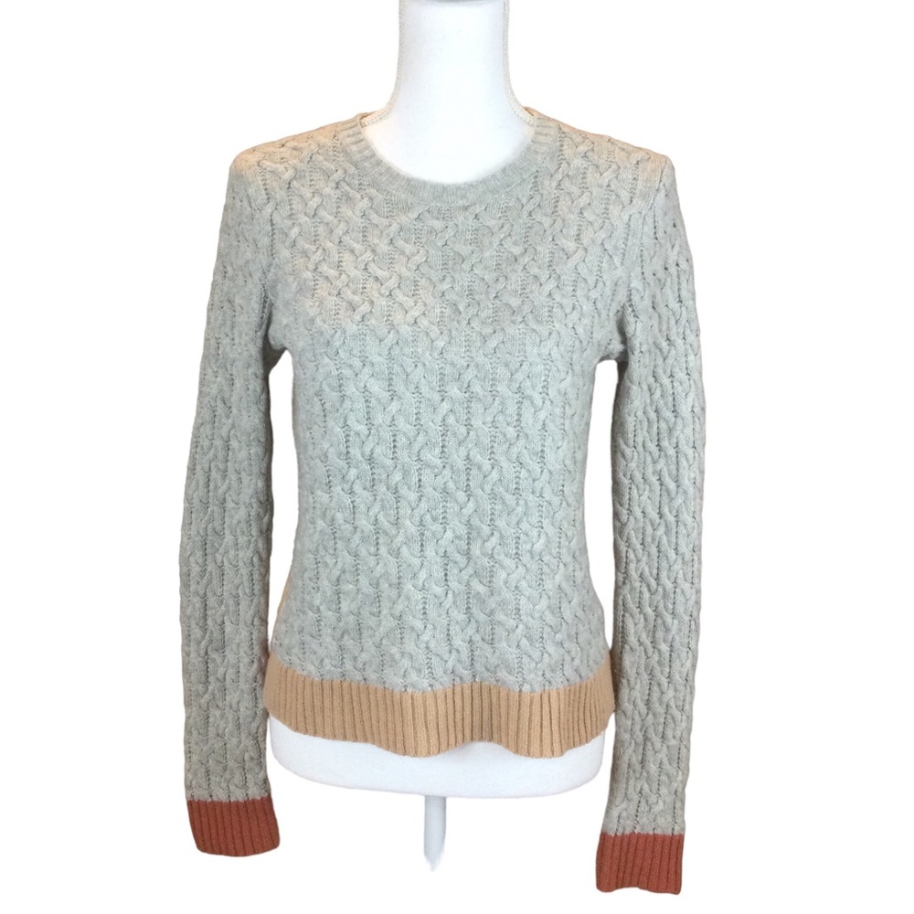 Bela NYC Cable Knit Pullover Wool/ Cashmere Blend Sweater Size 3
